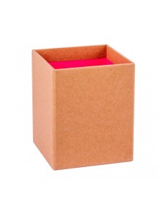 Apli Cubilete Porta-lápis Fluor Collection - Acabamento Kraft - Toque Suave - Design Elegante e Versátil - Cor Rosa Fluorescent