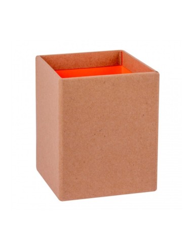 Apli Cubilete Porta-lápis Fluor Collection - Acabamento Kraft - Toque Suave - Design Elegante e Versátil - Cor Laranja Fluoresc