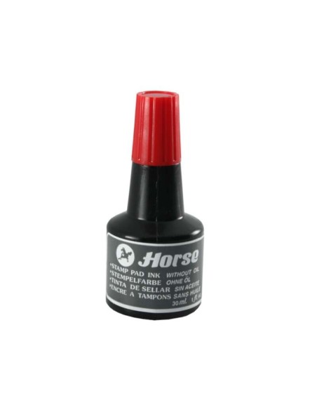 Horse Frasco de Tinta para Carimbo 30ml - Sem Óleo - Cor Vermelha