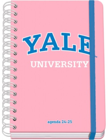 Dohe YALE Pink Lady Agenda Escolar Espiral Wire'o A5 - Semana Vista - Papel 80g/m2 - Capa de Cartão Plastificado - Fecho com El