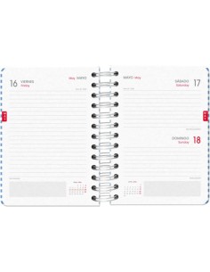 Agenda Escolar Espiral Wire'o A6 Pink Panther Sailing Dohe - Dia Página - Papel 80g/m² - Capa de Cartão Plastificado - Fecho co 2