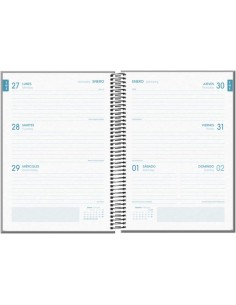 Agenda Escolar Espiral A5 Dohe Tamgram - Semana à Vista - Papel 70g/m² - Capa de Cartão Plastificado - Cor Preta 2