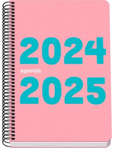 Agenda Escolar Espiral A5 Dohe Memory - Semana à Vista - Papel 70g/m2 - Capa de Polipropileno - Cor de Rosa
