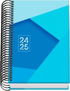Agenda Escolar Espiral A6 Dohe Tamgram - Dia Página - Papel 70g/m2 - Capa de Cartão Plastificado - Cor Azul