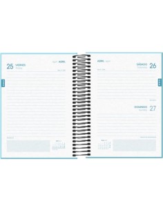 Agenda Escolar Espiral A6 Dohe Tamgram - Dia Página - Papel 70g/m2 - Capa de Cartão Plastificado - Cor Azul 2