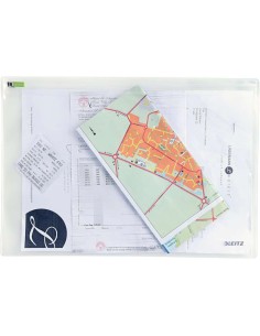 Leitz Traveller Pack de 2 Capas Multiusos Transparentes - Tamanho 230x1x330mm - Fecho de Zíper 2