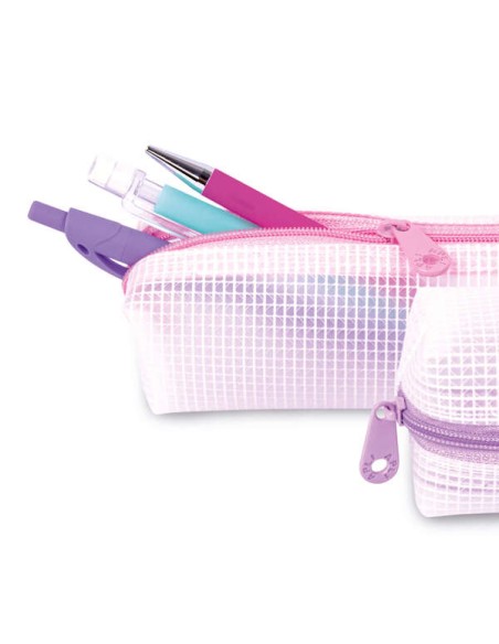 Apli Nordik Collection Expositor de Estojos e Bolsas - 210x45x45mm e 230x130mm - EVA Translúcida - Impermeável e Durável - Rosa