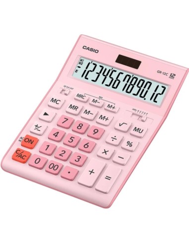 Casio GR-12C Calculadora de Mesa de 12 Dígitos - Tela Extra Grande - Símbolos de Comando de Função - Alimentação Solar e Pilhas