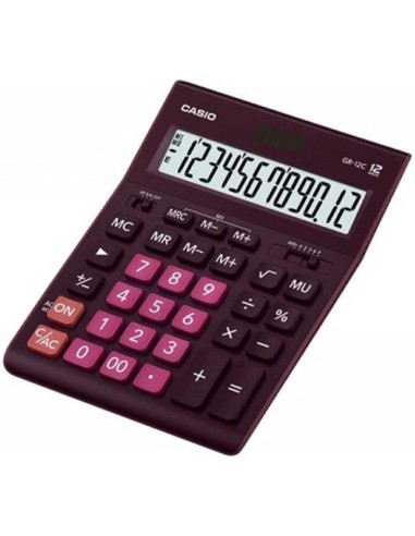 Casio GR-12C Calculadora de Mesa de 12 Dígitos - Ecrã Extra Grande - Símbolos de Comando de Função - Alimentação Solar e a Pilh