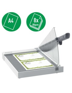 Leitz Precision Home A4 Guilhotina de Papel A4 - Corta até 8 Folhas - Lâmina de Aço Inoxidável Temperado - Compacta e Leve - Co 2