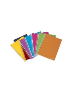 Ancor Classic Stripes Caderno Espiral Tamanho Folio Pautado Horizontal - 80 Folhas 90g - Capa de Plástico - Cores Sortidas