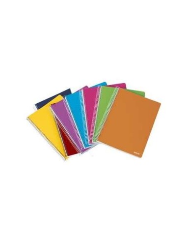 Ancor Classic Stripes Caderno Espiral Tamanho Folio Pautado Horizontal - 80 Folhas 90g - Capa de Plástico - Cores Sortidas