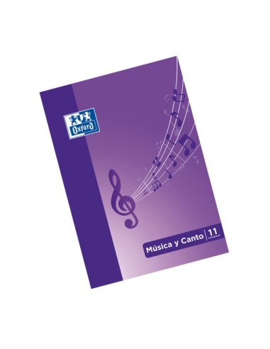 Oxford School Música & Canto A4 - Caderno Grampeado com Capa Mole - 24 Páginas 5x5 + 24 Páginas com 11 Pentagramas - Espaçament