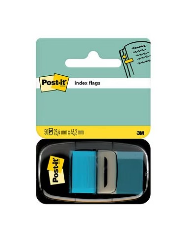 Post-it Index Dispensador com 50 Marcadores Reposicionáveis 25,4 x 43,2mm - Aderência Firme - Para Marcar, Assinalar ou Destaca