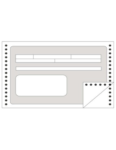 Apli Formulário Recibos em Contínuo 240mm x 4' - 1 Cópia - Numeração Sequencial - Papel Autocopiativo - Branco