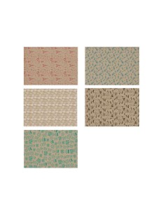 Apli Expositor de 55 Rolos de Papel de Presente Kraft Fun - 11 Rolos por Cor - Medidas do Rolo 0,70x2m - 5 Desenhos 2