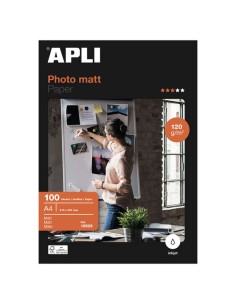 Apli Papel Fotográfico Mate A4 120g 100 Folhas