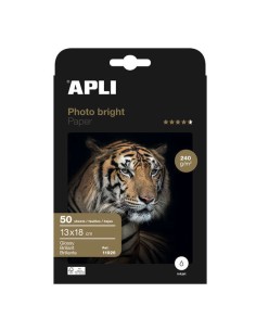 Apli Papel Fotográfico Photobright 13 x 18 cm 240g 50 Folhas