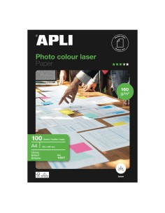 Apli Papel Fotográfico Colour Laser A4 160g 100 Folhas