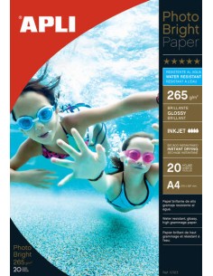 Apli Papel Fotográfico Photobright Resistente à Água A4 265g 20 Folhas