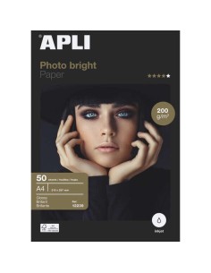 Apli Papel Fotográfico Photobright A4 200g 50 Folhas