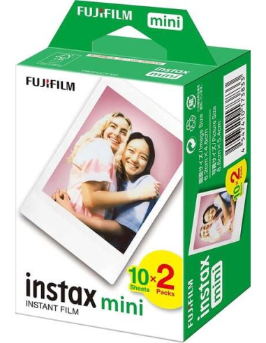 Fujifilm Instax mini Pacote de 2x10 Filmes de Fotos Instantâneas - Válidos para todas as Câmeras mini da Instax - Formato de Im