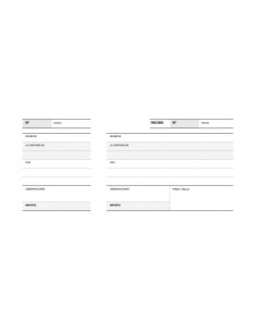 Apli Talonário de Recibos Três de Folio Paisagem - Papel Litos - Modelo A-16 - Gramatura 60g - Microperfurado para Fácil Extraç