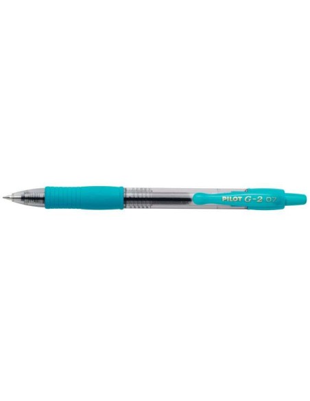 Pilot Caneta Gel G2 Rollerball Retrátil - Recarregável - Ponta de Bola Redonda 0.7mm - Traço 0.32mm - Grip Ergonômico - Cor Tur