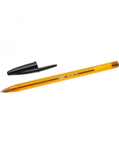 Bic Cristal Original Fine Caneta Esferográfica - Ponta Redonda de 0.8mm - Traço de 0.30mm - Tinta à Base de Óleo - Translúcido 