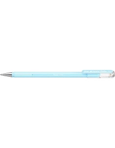 Pentel Hybrid Milky Caneta Esferográfica - Ponta Fina 0.8mm - Traço 0.4mm - Tinta de Gel Opaca - Cor Azul Pastel
