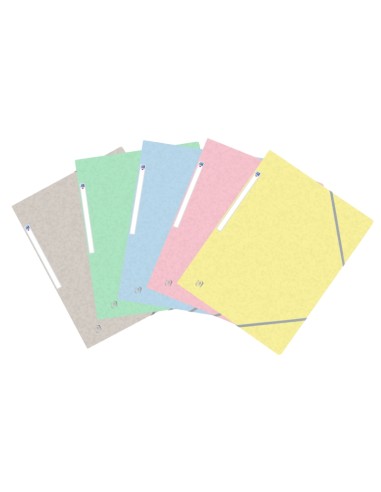 Oxford Top File+ Pasta com Elástico 3 Abas - Cores Pastel - Resistente e Durável - Ideal para Organizar Documentos - Prática e 