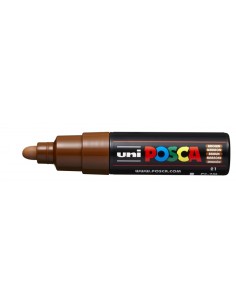 Posca PC-7M Marcador de Pintura - Ponta de Bala 4.5-5.5mm - Tinta à Base de Água - Resistente à Luz - Cor Marrom
