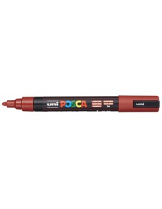 Posca PC-5M Marcador de Pintura - Ponta de Bala 1.8-2.5mm - Tinta à Base de Água - Resistente à Luz - Não Permanente - Cor Verm