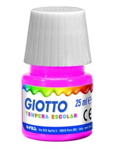 Giotto Têmpera Pack de 12 Frascos de 25 ml. + Pincel - Base Água - Excelente Cobertura - Cores Sortidas 2
