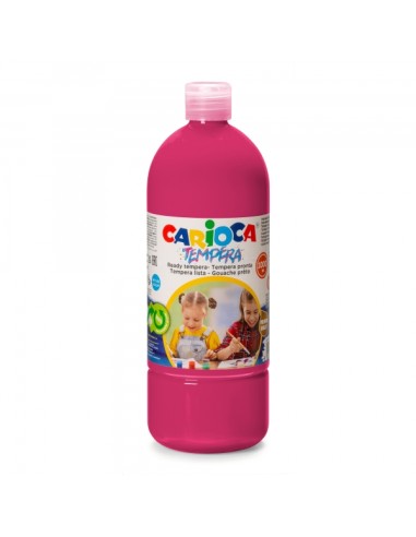 Carioca Garrafa Têmpera 1000ml - Cores Superlaváveis - Fáceis de Misturar - Aplicável em Materiais Porosos - Alta Opacidade - C