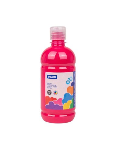 Milan Garrafa de Têmpera 500ml - Tampa Dosadora - Secagem Rápida - Misturável - Cor Magenta