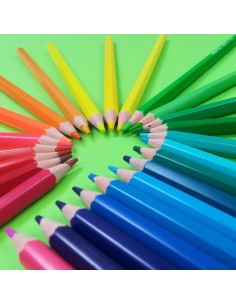 Carioca Tita Rainbow Set Pack de 50 Lápis Hexagonais de Cores - Mina Ø 3mm - Cores Brilhantes e Laváveis - Escrita Macia - Core 2