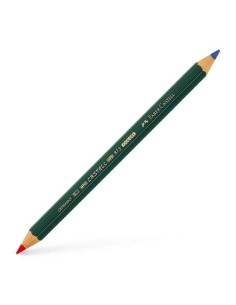 Faber-Castell Castell Color 873 Lápis Grosso Bicolor Hexagonal - Ecológico - Resistente à Quebra - Cor Vermelho/Azul