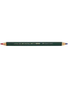 Faber-Castell Castell Color 873 Lápis Grosso Bicolor Hexagonal - Ecológico - Resistente à Quebra - Cor Vermelho/Azul 2